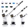 11 in 1 Electric Spin Scrubber Cordless Shower Scrubber with 2 Adjustable Speeds Spray Shower LED Display Shower Cleaner Brush with Long Handle for Bathroom Floor Tub Tile Toilet IPX7 Waterproof view 1