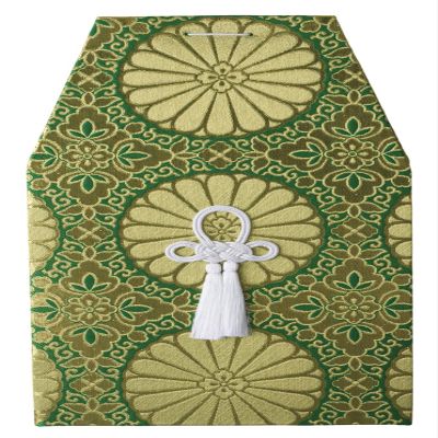 Coarse Covering, Brocade Cover, Green [for 7 inch Urns] | Buddhist Altar Supplies, Hand Memorial Urn