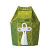Divine Bag, Wide Gold Hexagon Bag, Green [for 4 Size Urns] | Buddhist Altar Supplies, Hand Memorial Urn view 1