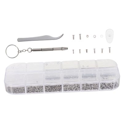 Healifty Glasses Repair Kit Nose Pads Screws and Screwdriver Complete Eyeglasses Accessories for Repairs and Comfortable Wear