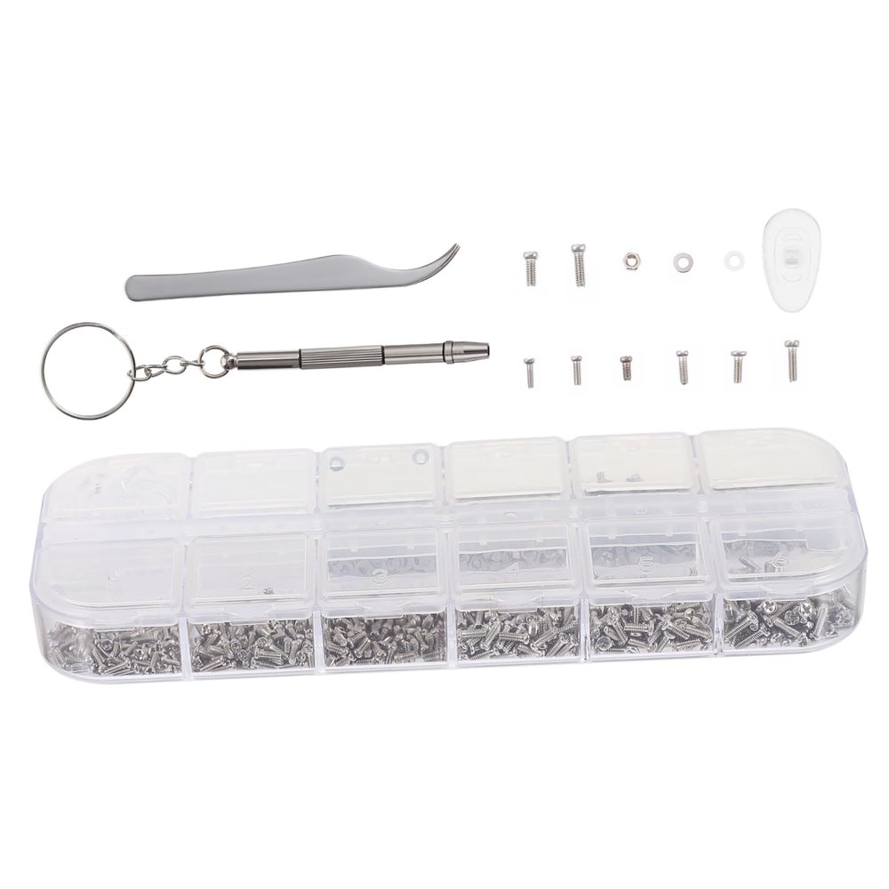 Healifty Glasses Repair Kit Nose Pads Screws and Screwdriver Complete Eyeglasses Accessories for Repairs and Comfortable Wear