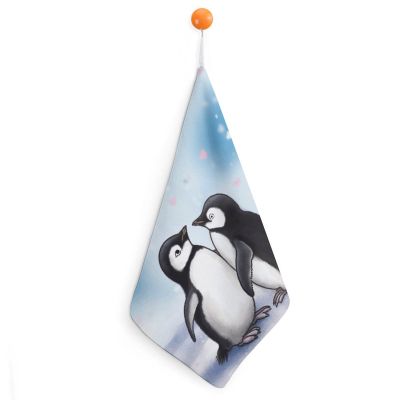 GHBNK I Love Penguins Hand Towels for Kitchen Bathroom Highly Absorbent Terry Towel Hanging Dish Towels Soft Cotton Fast Drying Towels