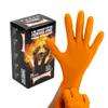 SHIELD GLOVES 1000 Pack Orange Nitrile Disposable Wolverine Gloves, 8 Mil, Powder & Latex Free Raised Diamond Texture 2XL Size Gloves view 2