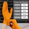 SHIELD GLOVES 1000 Pack Orange Nitrile Disposable Wolverine Gloves, 8 Mil, Powder & Latex Free Raised Diamond Texture 2XL Size Gloves view 3