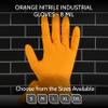 SHIELD GLOVES 1000 Pack Orange Nitrile Disposable Wolverine Gloves, 8 Mil, Powder & Latex Free Raised Diamond Texture 2XL Size Gloves view 4