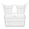 Gjinxi Eye Wash Cups, 2Pcs Reusable Silicone for Eye Wash Eye RinseKit with Clear Storage Container, Portable Eye Flush Kit for Eye Care, for Quick Relief Tired Eyes Cleaning Eye Dust view 1