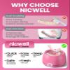 Dental Ultrasonic Retainer Cleaner Machine: Nicwell 200ML Dental Cleaning Pod for Denture, Mouth Guard, Night Guard, Braces, Tray, Aligner 45kHz Cleaner with Protection Design & Digital Timer view 4