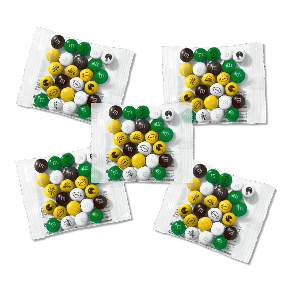 M&M'S Football Milk Chocolate Candy, 30-Count Individual Favor Packs