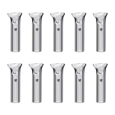 10PCS Reusable Glass Filter Tips Glass Tips Rolling Tip Mouthpieces for Joints (Black)