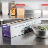 OCS Parts 24-Inch x 2000-Feet Large Roll Food Service Cling Film | Commercial Clear Plastic Food Wrapping Film with Safecut Slide Cutter view 3