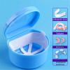 UYVEIS 2 Pcs Denture Cups for Soaking Dentures Invisible Braces Storage, Denture Case Office, Retainer Bath with Drain Basket(White) view 4