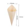 FONDOTIN 150pcs Multi-function Charcuterie Cones Compact Food Cones for Ice Desserts Convenient Cups for Outdoor Parties Events Material for Serving Fries Snacks view 2