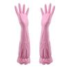EOPZO Reusable Long Elbow Hand Gloves,Safety Kitchen for Dish-Washing, Cleaning, Gardening, Laundry multipupose usable gloves (PINK) view 3
