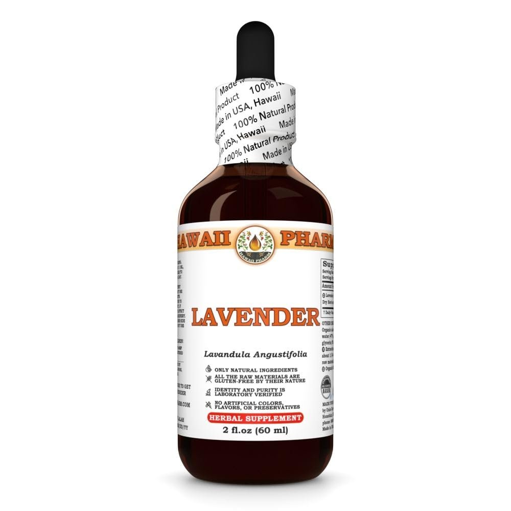 Lavender (Lavandula Angustifolia) Dry Herb Tincture, Made in Hawaii, Professional Grade, Small Batch Raw Materials, All Natural, Vegan, Pure Liquid Extract - 2 fl.oz