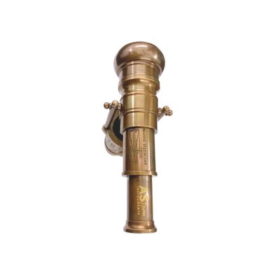 AS Brass Instrument Walking Stick Victorian Cane Handle with Victorian Telescope Compass On Top Spyglass Handle