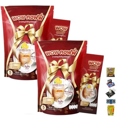 5 Sachets/Pack Delicious Much Mellow Fruit Snack Woww Coffee Pananchitaa Instant Coffee Robusta Roasted Intense Set 2 By Beautygoodshop [Get Free For You Beauty Gifts]