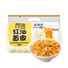 Akuan Sichuan Spicy Red Chili Oil Wide Noodles, Non-Fried Instant Chinese Ramen, 4.05oz per Bag, 4 Pack (1 Pack, Sesame Sauce) view 1