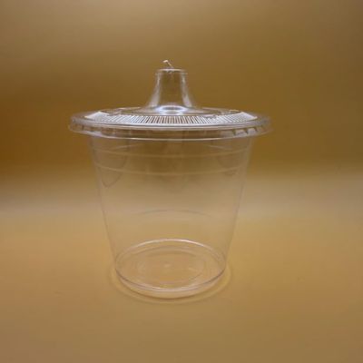 16OZ Disposable Pet Cold Clear Cups with Sip Through Lids Perfect for Iced Coffee, Juices, Cocktails and Soda (100)