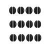 12 Pairs Soft Silicone Adhesive Eyeglass Nose Pads Non Slip with 3.5 Mm/ 0.4 Inch Thickness Air Bag for All Type Full Plastic Frames, Sunglasses, Reading Glasses (Black) view 1