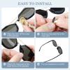 12 Pairs Soft Silicone Adhesive Eyeglass Nose Pads Non Slip with 3.5 Mm/ 0.4 Inch Thickness Air Bag for All Type Full Plastic Frames, Sunglasses, Reading Glasses (Black) view 4