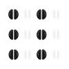 12 Pairs Soft Silicone Adhesive Eyeglass Nose Pads Non Slip with 3.5 Mm/ 0.4 Inch Thickness Air Bag for All Type Full Plastic Frames, Sunglasses, Reading Glasses(Black+Clear) view 1
