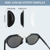 12 Pairs Soft Silicone Adhesive Eyeglass Nose Pads Non Slip with 3.5 Mm/ 0.4 Inch Thickness Air Bag for All Type Full Plastic Frames, Sunglasses, Reading Glasses(Black+Clear) view 2