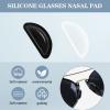 12 Pairs Soft Silicone Adhesive Eyeglass Nose Pads Non Slip with 3.5 Mm/ 0.4 Inch Thickness Air Bag for All Type Full Plastic Frames, Sunglasses, Reading Glasses(Black+Clear) view 3