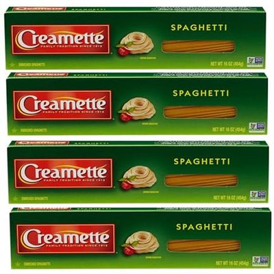 Enriched Pasta Spaghetti Pasta (Pack Of 4 Boxes)16 oz. Each