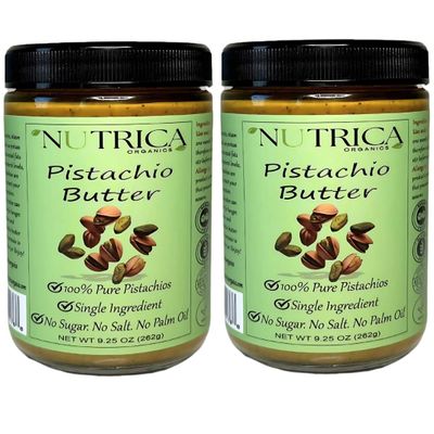 100% Pure Pistachio Butter, Single Ingredient, No Salt, No Sugar, No Palm Oil, No Additives, Vegan, Plant Based Protein, Premium Roasted Pistachios, Perfect For Dubai Chocolate With Knafeh. 18.5oz (525gr)