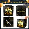 2026 Graduation Card Box Holder, Grad Congrat Decoration Box, Envelope Receiving Graduation Party Celebration Black view 2