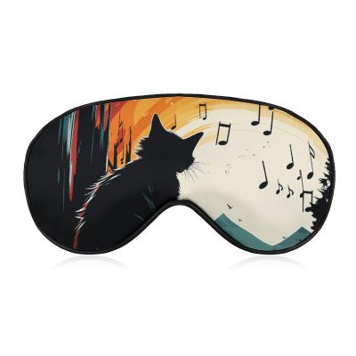 Cat Silhouette Eye Mask Sleep Mask Eye Masks for Sleep Sleep Masks for Women Men Sleeping Mask Travel Eye Mask Sleep Mask Blackout Funny Sleep Mask Cute Sleep Mask
