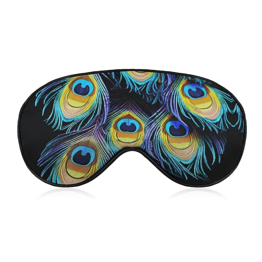 A Bunch of Peacock Feathers Eye Mask Sleep Mask Eye Masks for Sleep Sleep Masks for Women Men Sleeping Mask Travel Eye Mask Sleep Mask Blackout Funny Sleep Mask Cute Sleep Mask