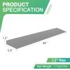 1.2" Rise Threshold Ramps for Doorways, 2000 Lbs Load Capacity, 34 inch Long Non-Slip Natural Rubber Power Wheelchair Ramp Stacking to Use for Doorways, Curb, Sweeper, Power Scooters, Bathroom-Grey view 2