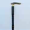 Victorian Flower Leaf Vintage Black Wooden Walking Stick Cane Brass Gift for Men and Women Handmade Design Gift Everyday Use Best Gifts 37 Inch view 3