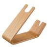 YAMAZAKI Home Rin Hair Dryer & Iron Holder, Hair Tool Organizer for Salon-Quality Blowout, Hairdryer-Flat Iron-Curling Iron Countertop Organizer - Wood view 1