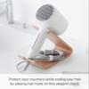 YAMAZAKI Home Rin Hair Dryer & Iron Holder, Hair Tool Organizer for Salon-Quality Blowout, Hairdryer-Flat Iron-Curling Iron Countertop Organizer - Wood view 2