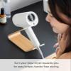 YAMAZAKI Home Rin Hair Dryer & Iron Holder, Hair Tool Organizer for Salon-Quality Blowout, Hairdryer-Flat Iron-Curling Iron Countertop Organizer - Wood view 3