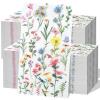 Epakh 200 Pcs Bulk wildflower paper napkins Guest Towels 2 Ply Disposable Floral Dinner Napkins Decorative botanical Hand Towels for Mother's Day Summer Bathroom Wedding Holiday Party, 7.9 x 4.3" view 1