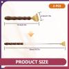 2 Pack Extendable Back Scratch Stick with Wood Handle, Stainless Steel Telescoping Back Scratching Tool, Handheld Portable Scratch Massage Tool for Men Women Itching Relief (Brown) view 2