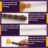 2 Pack Extendable Back Scratch Stick with Wood Handle, Stainless Steel Telescoping Back Scratching Tool, Handheld Portable Scratch Massage Tool for Men Women Itching Relief (Brown) view 3