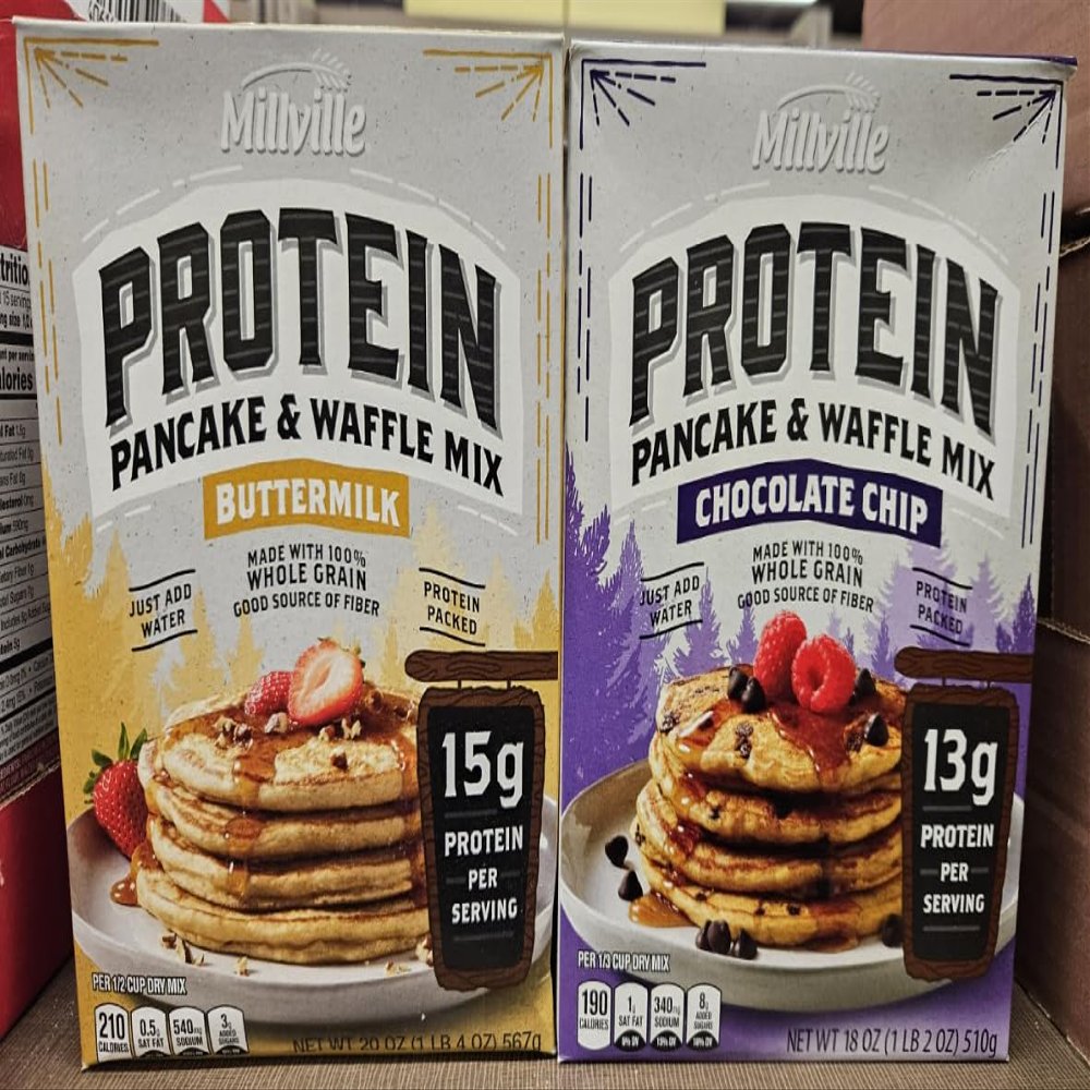 Protein Millville Pancake & Waffle Buttermilk & Chocolate Chip (Two Boxes)