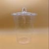 24OZ Disposable Pet Cold Clear Cups with Sip Through Lids Perfect for Iced Coffee, Juices, Cocktails and Soda (100) view 1