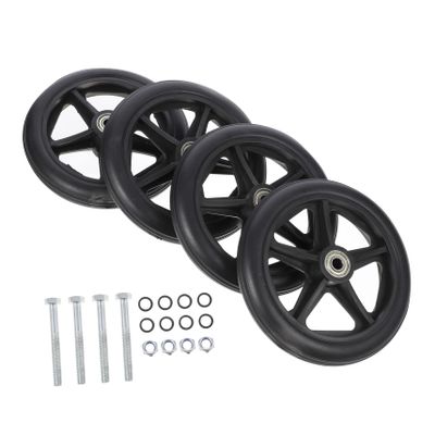 FOMIYES 4pcs Wheelchair Front Wheel Replacement Durable Non-slip Design Easy to Install Creative Wheelchair Accessories