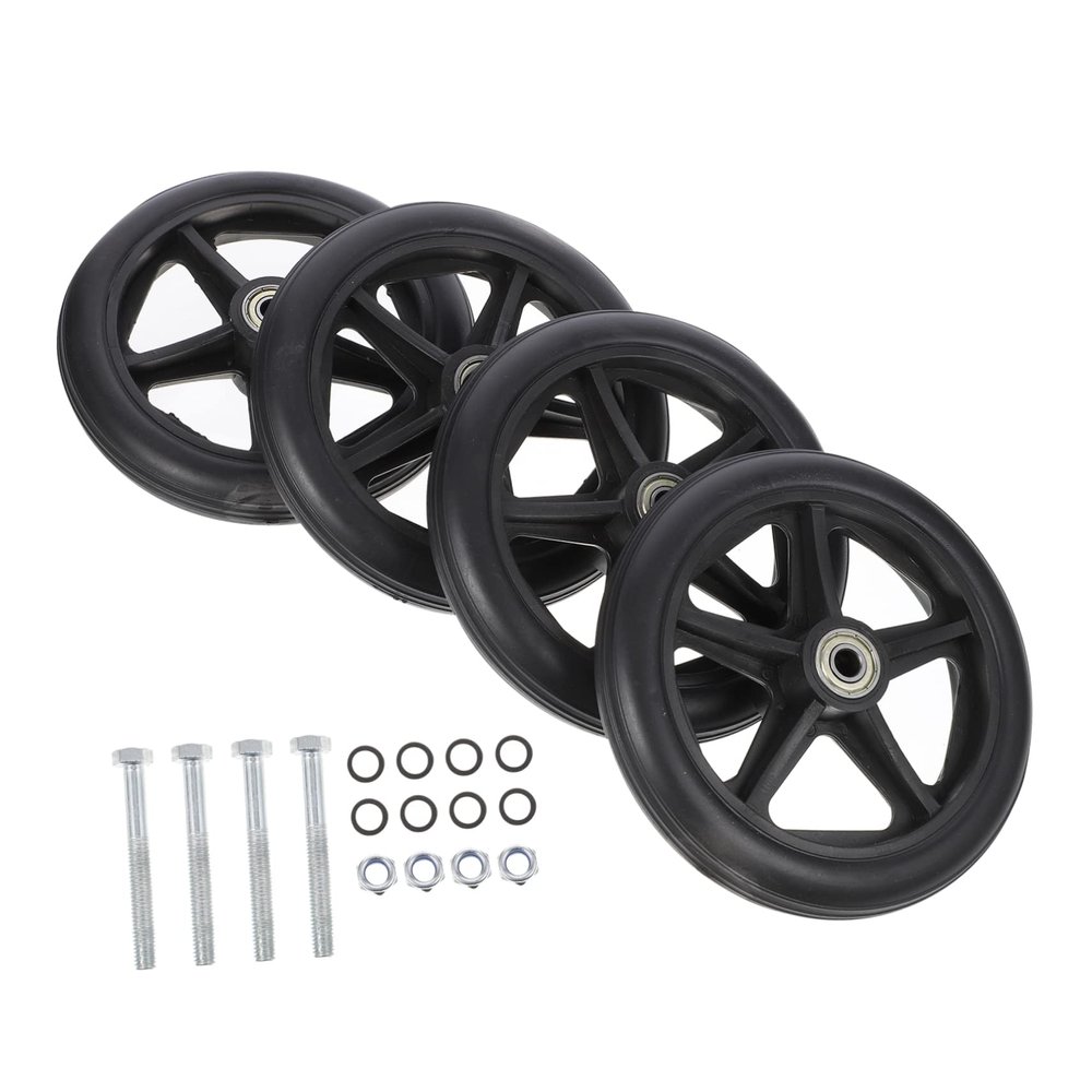 FOMIYES 4pcs Wheelchair Front Wheel Replacement Durable Non-slip Design Easy to Install Creative Wheelchair Accessories