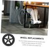 FOMIYES 4pcs Wheelchair Front Wheel Replacement Durable Non-slip Design Easy to Install Creative Wheelchair Accessories view 2