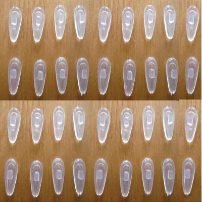 20 Pairs 40 Pcs Soft Eyeglasses Nose Pads Screw in Or Push in Silicone Comfort Air Chamber Cushion Anti Slip Flexible Nose Pieces for Glasses Replacement Part