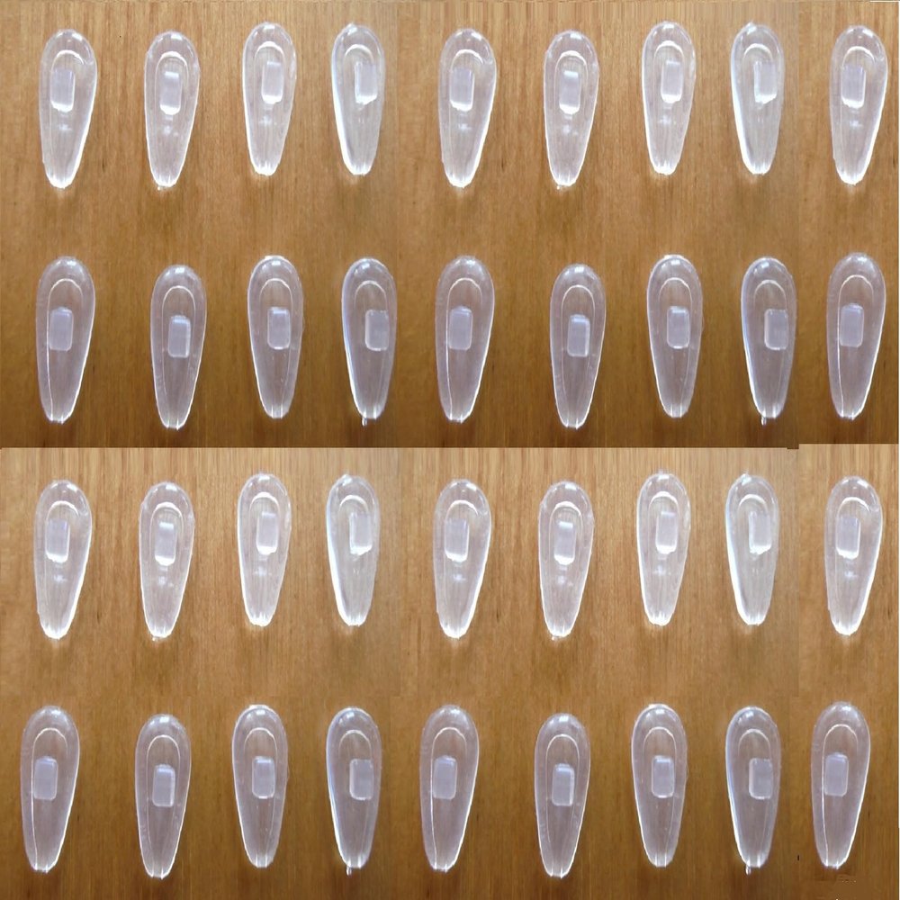 20 Pairs 40 Pcs Soft Eyeglasses Nose Pads Screw in Or Push in Silicone Comfort Air Chamber Cushion Anti Slip Flexible Nose Pieces for Glasses Replacement Part