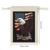 QMNBTES USA Patriotic Eagle Drawstring Gift Bags 8PCS Muslin Bags Drawstring Bags Muslin Bags Fabric Gift Bags Small Drawstring Bags Cloth Gift Bags Gift Wrap Bags Drawstring Gift Pouch view 2