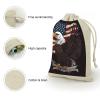 QMNBTES USA Patriotic Eagle Drawstring Gift Bags 8PCS Muslin Bags Drawstring Bags Muslin Bags Fabric Gift Bags Small Drawstring Bags Cloth Gift Bags Gift Wrap Bags Drawstring Gift Pouch view 3
