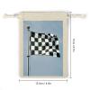 QMNBTES Checkered Flag Racing Drawstring Gift Bags 8PCS Muslin Bags Drawstring Bags Muslin Bags Fabric Gift Bags Small Drawstring Bags Cloth Gift Bags Gift Wrap Bags Drawstring Gift Pouch view 2